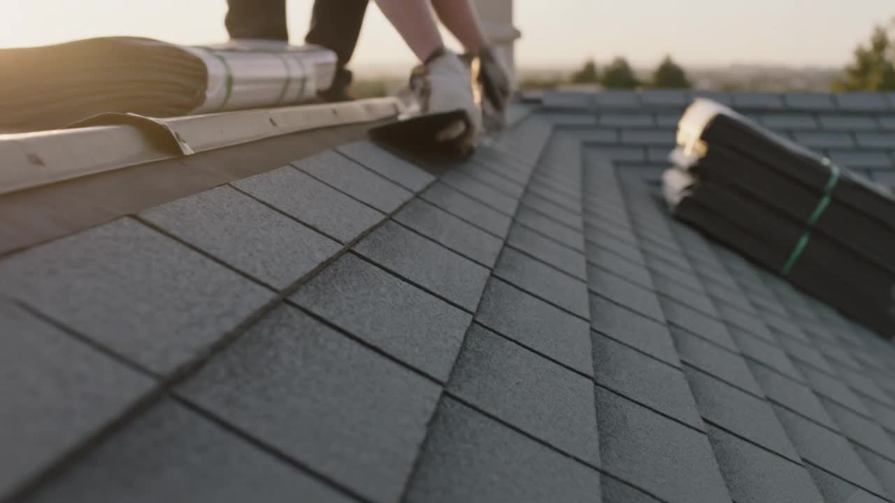 Full roof replacement in progress with new architectural shingles