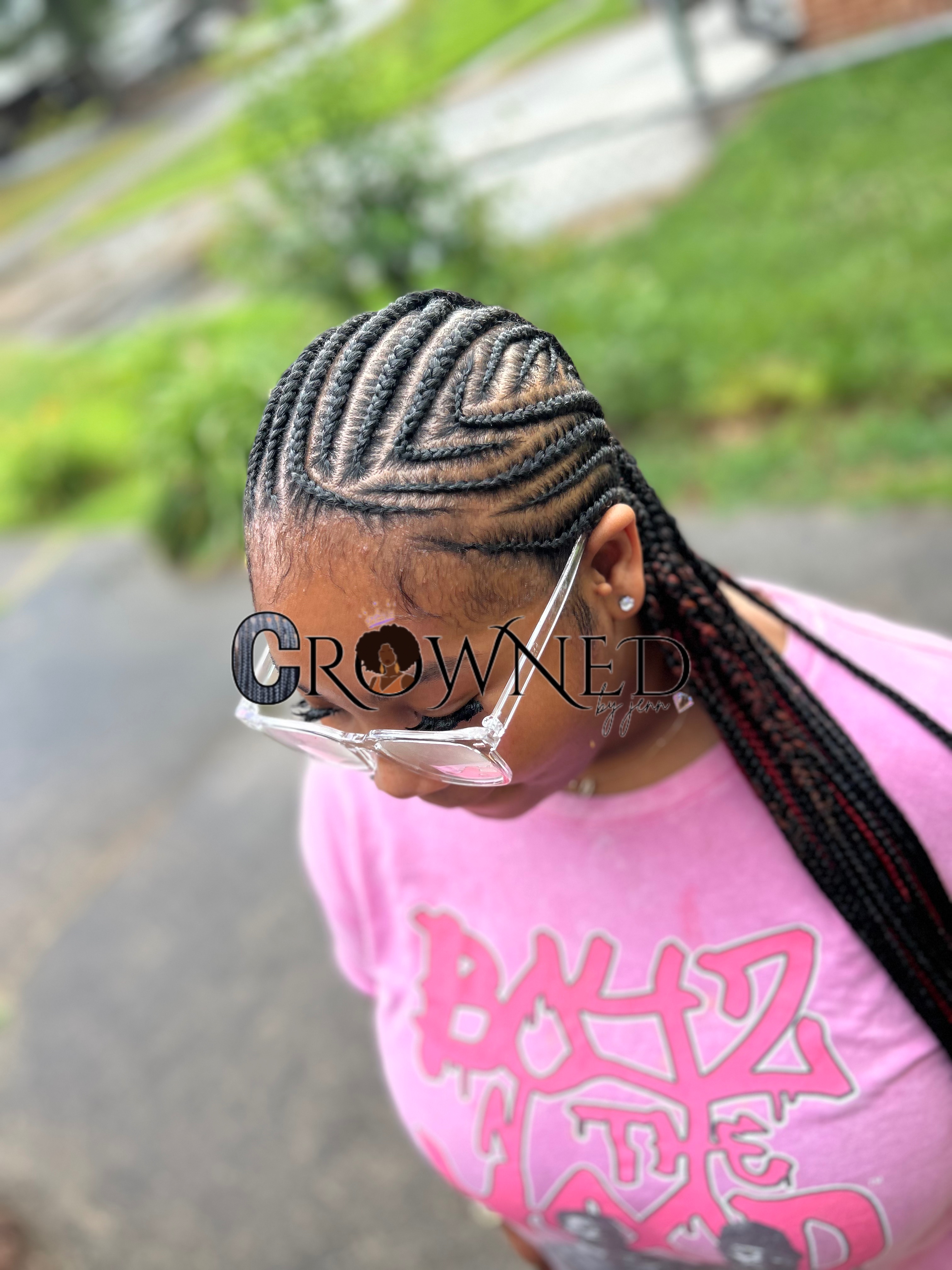 Boho knotless braids with curly ends